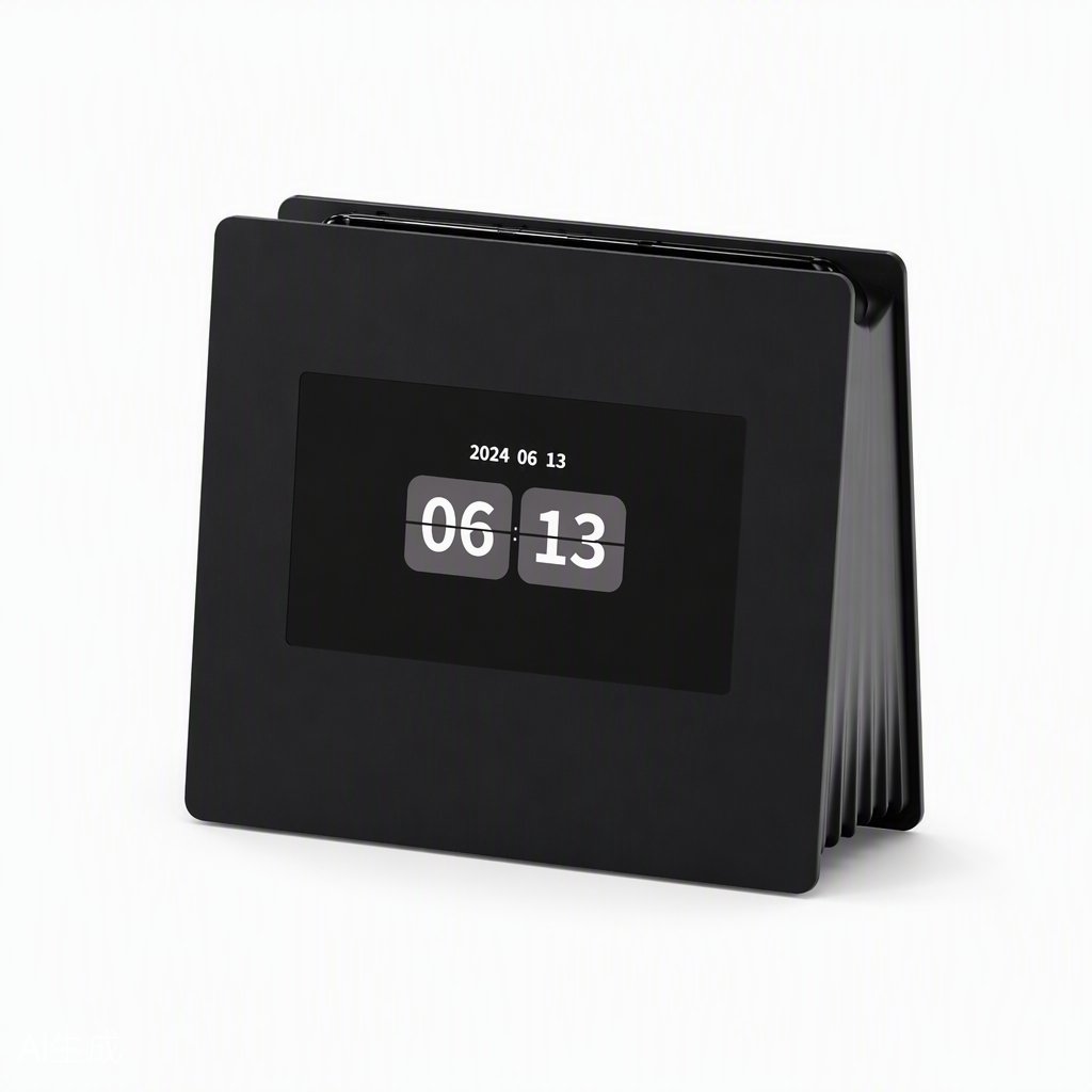 LD-4.3 4.3 inch mini lyrics display flip clock bluetooth USB-C folding stand