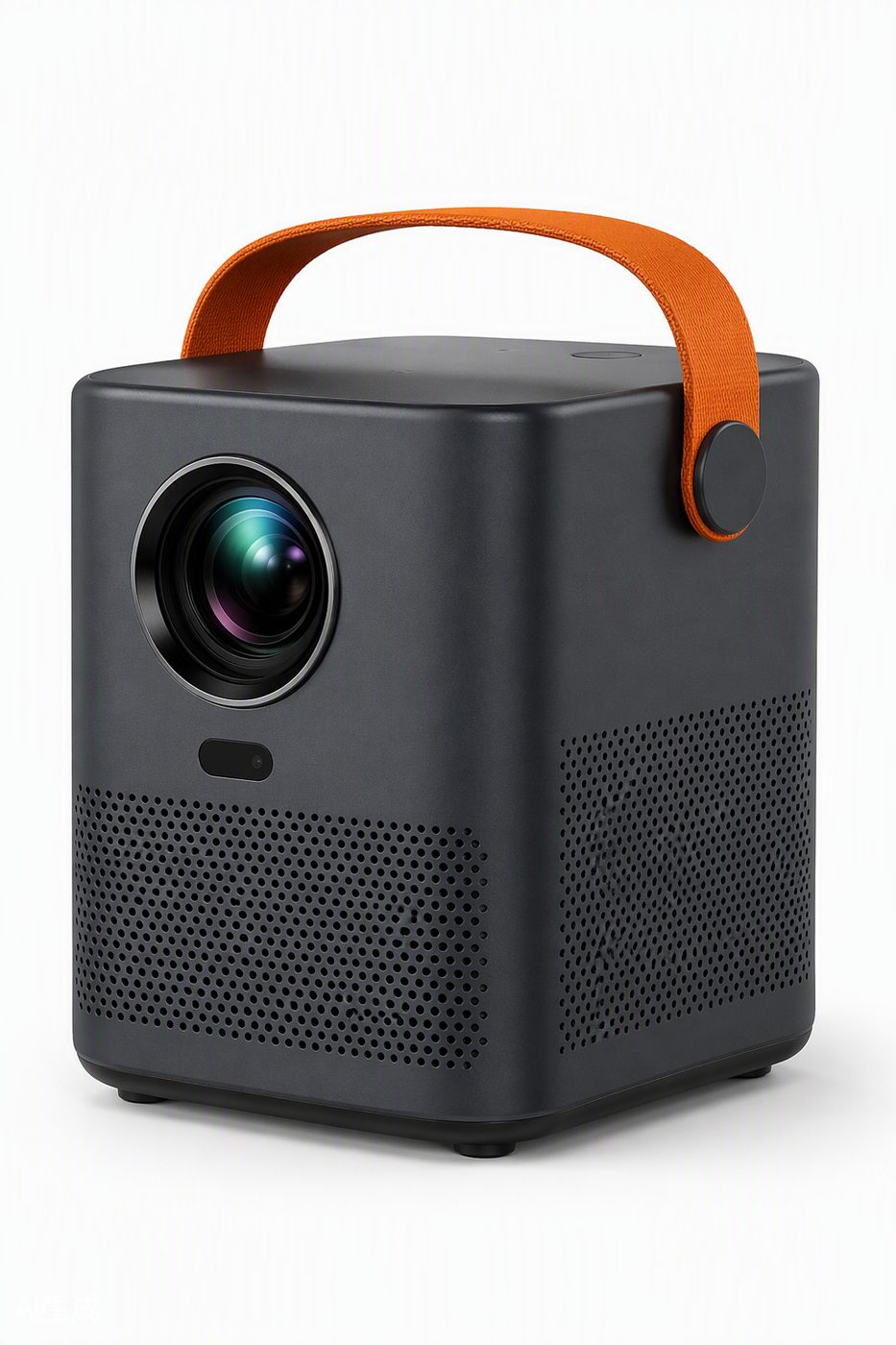 PJ-300 1080P battery portable projector with handle for outdoor use